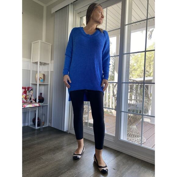 FREE PEOPLE Sunday Scoop Hi-Low Tunic Sweater oversized Cotton Blend XS/TP - Picture 3 of 11